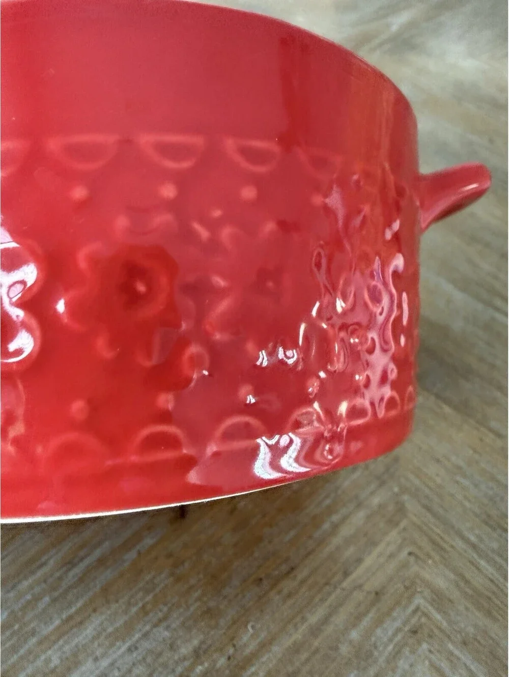 Pioneer Woman Covered Bowl Handles 6 1/4”